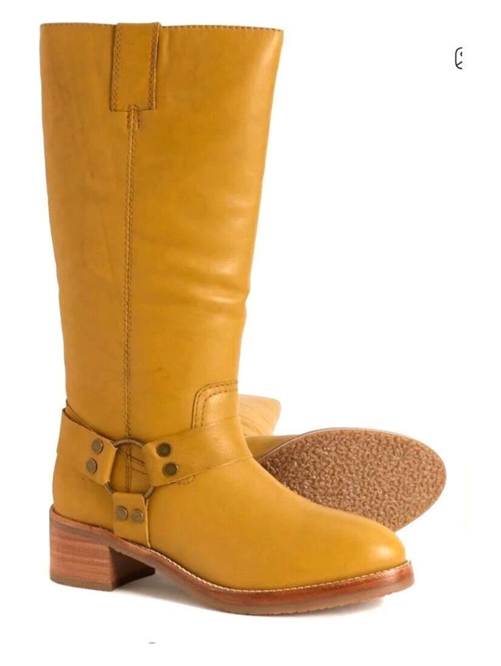 Frye Camryn Leather boots in Banana W-9 Retail $398